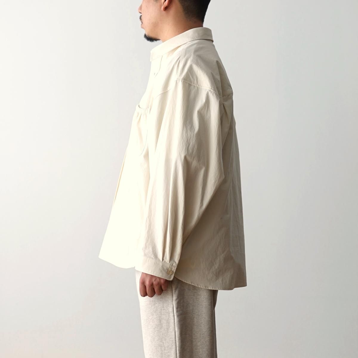 トップス refomed / WRIST PATCH WIDE SHIRT OFF refomed リフォメッド】 WRIST PATCH WIDE SHIRT 