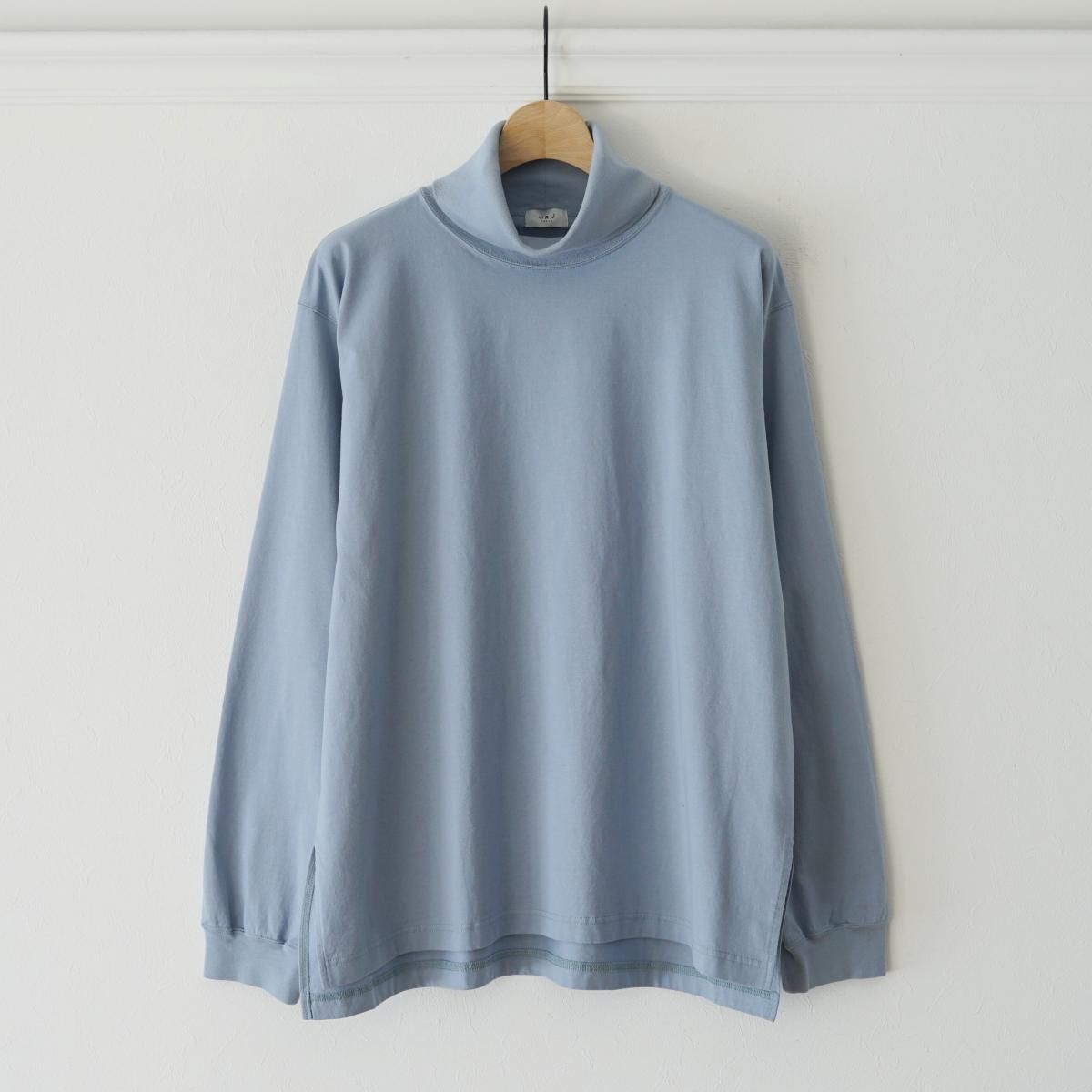 URU /  HIGH NECK L/S TEE - SAX