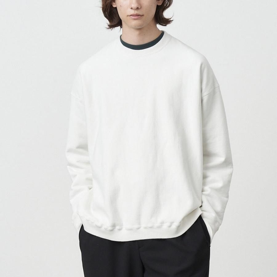 GARMENT DYED URAKE OVERSIZED PULLOVER / BLACK | ATON (MEN