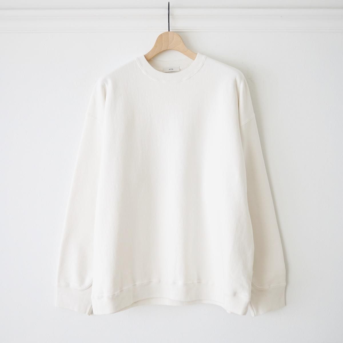 <img class='new_mark_img1' src='https://img.shop-pro.jp/img/new/icons20.gif' style='border:none;display:inline;margin:0px;padding:0px;width:auto;' />30%OFFۡATON / ȥ GARMENT DYE URAKE OVERSIZED SWEAT SHIRT - WHITE