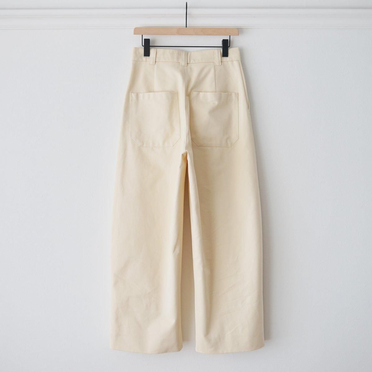 【STUDIO NICHOLSON / スタジオニコルソン】 PEACHED COTTON TWILL VOLUME PLEAT PANTS ( SORTE) - CREAM / PARK ONLINE STORE 177252857 o5