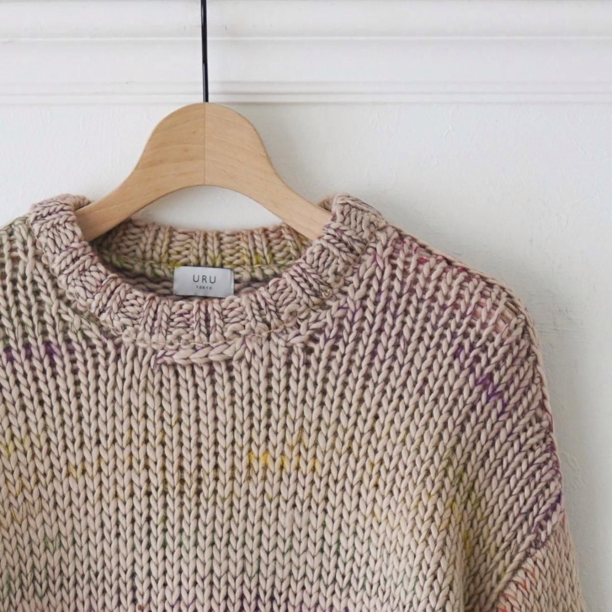 URU ウル】 CREW NECK KNIT - L.BEIGE / PARK ONLINE STORE