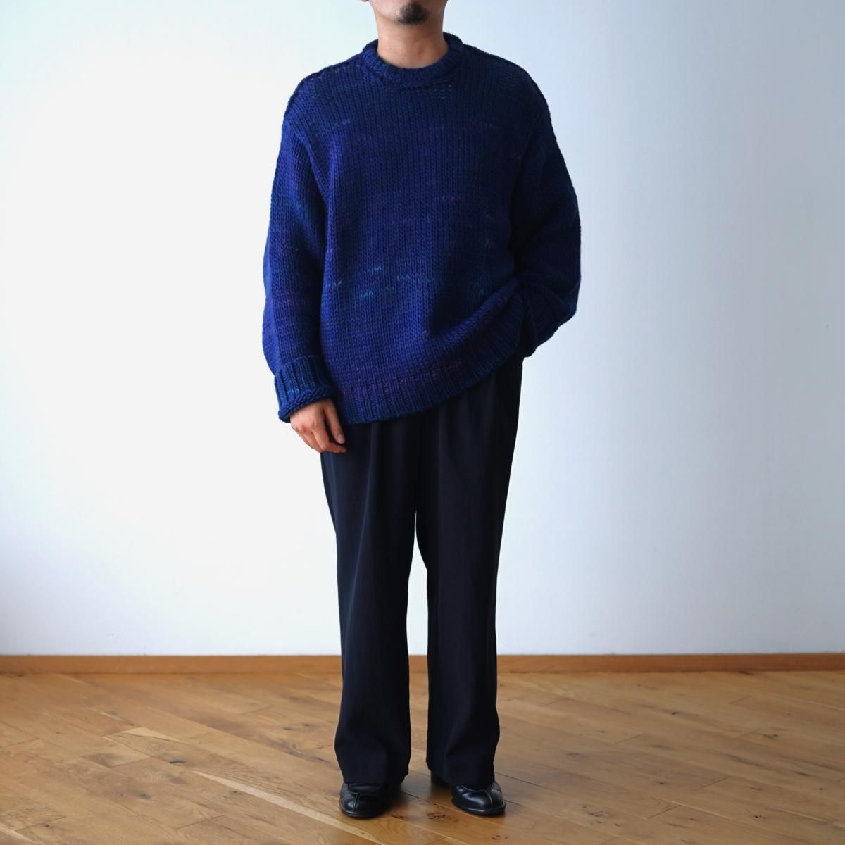 URU ウル】 CREW NECK KNIT - BLUE / PARK ONLINE STORE