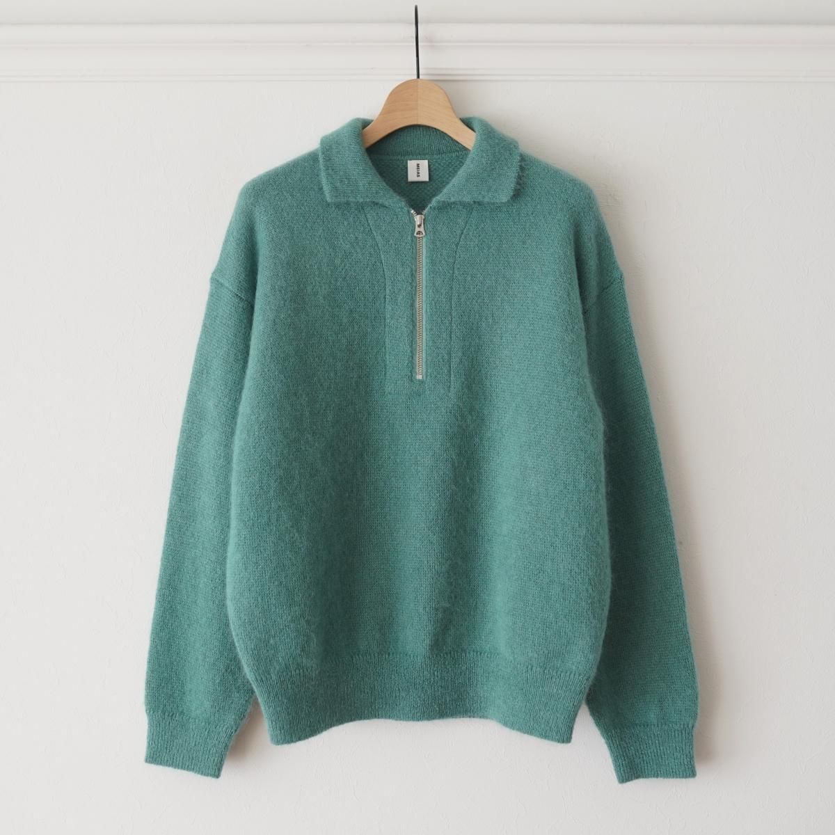 MEIAS メイアス】WOOL POLO PULL OVER MINT