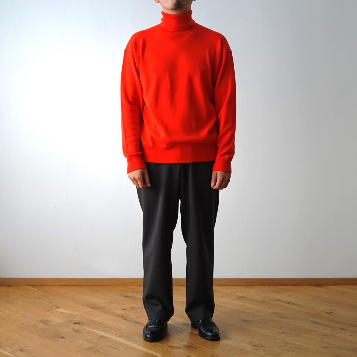 MEIAS メイアス】 WOOL SMOOTH TURTLE PULL OVER - RED / PARK MEIAS メイアス】 WOOL SMOOTH TURTLE PULL OVER - RED / PARK