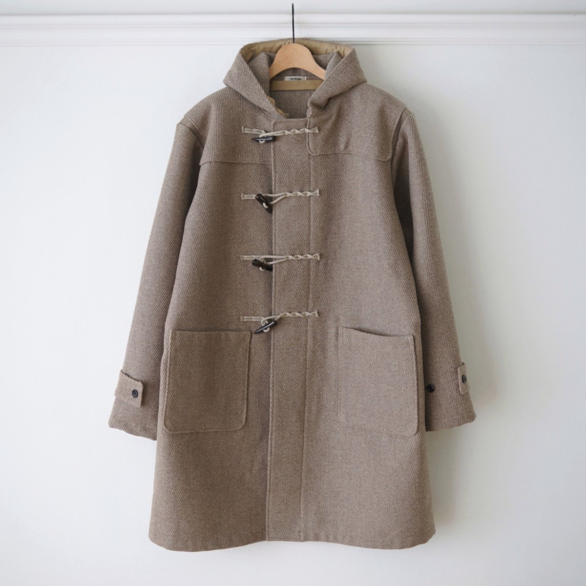 12/6ȯۡINTERIM ƥ HYPER BIG CASHMERE HEAVY ROYAL NAVY DUFFEL COAT - BEIGE