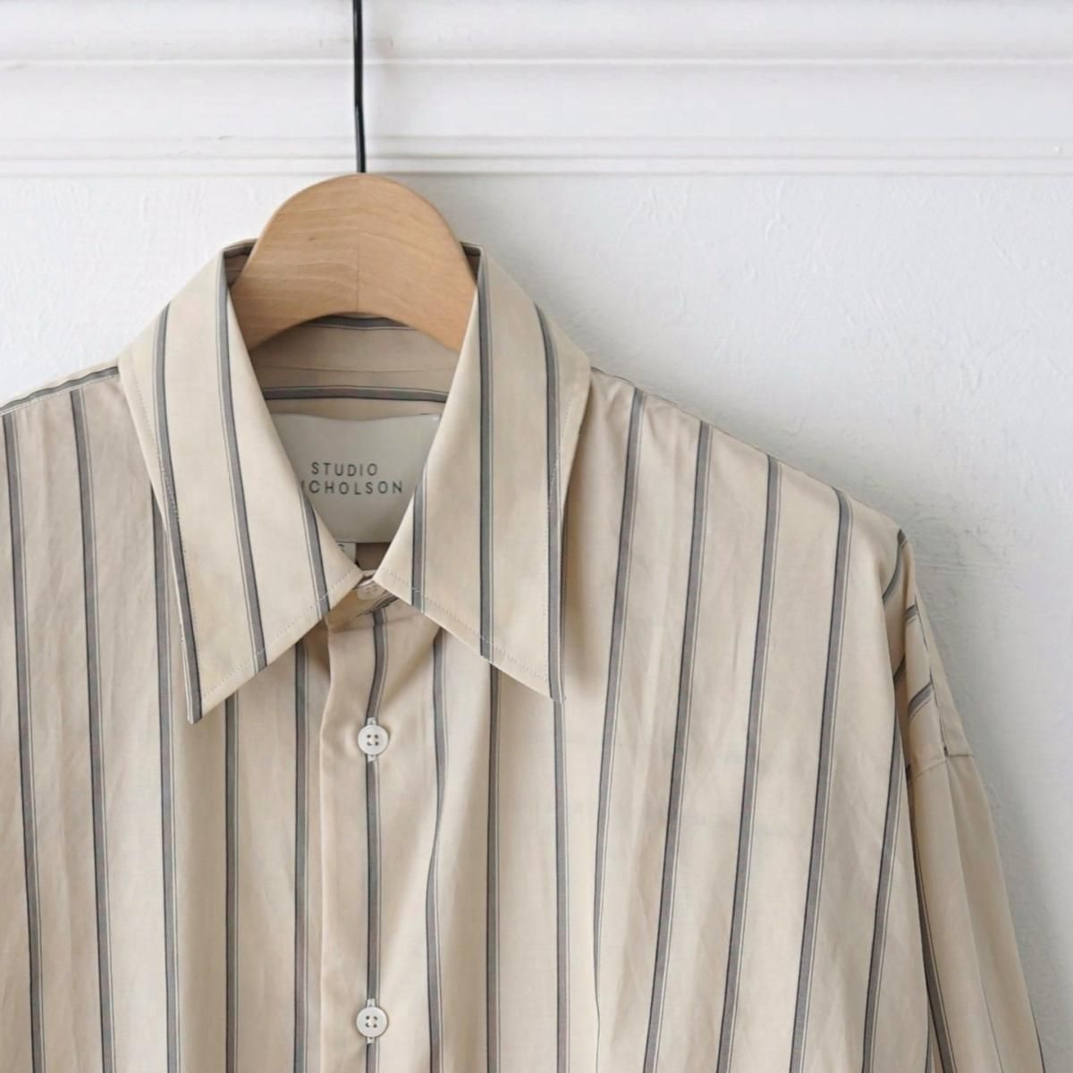 STUDIO NICHOLSON スタジオニコルソン】 ARCHIVE STRIPE SHIRT