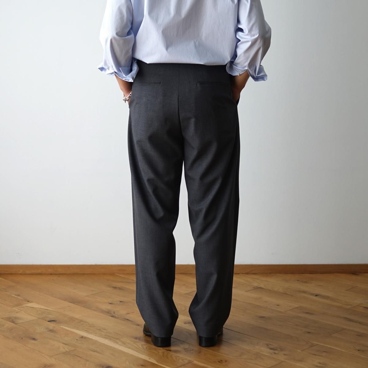 WOOL TROPICAL | TAPERED EASY PANTS – ATON | エイトン|ワイド WOOL TROPICAL | TAPERED EASY PANTS – ATON | エイトン|ワイド