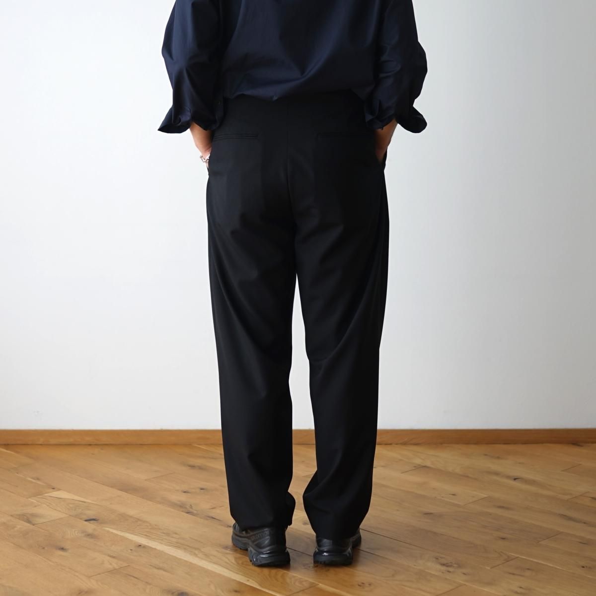 WOOL TROPICAL | TAPERED EASY PANTS – ATON | エイトン|ワイド WOOL TROPICAL | TAPERED EASY PANTS – ATON | エイトン|ワイド