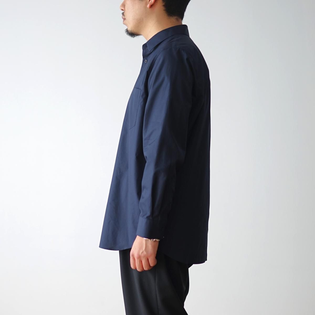 トップス ATON Suvin Broad Standard Shirt(NAVY) SUVIN BROAD | STANDARD SHIRT – ATON | エイトン