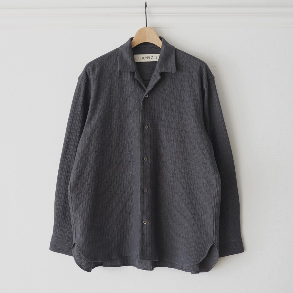 2024 S/SۡPOLYPLOID ݥץɡ LONG SLEEVE CAMP COLLAR SHIRT 