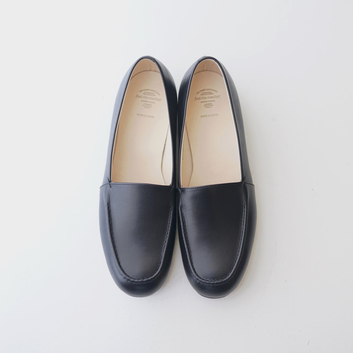 【2024 S/S】【foot the coacher フットザコーチャー】 MINIMAL LOAFER (LEATHER SOLE) - BLACK