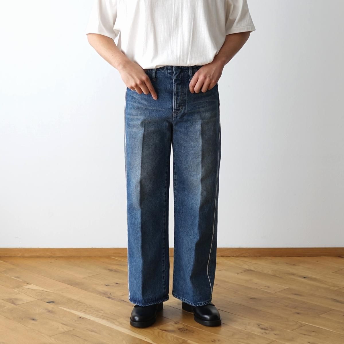 TANAKA タナカ】 THE SELVEDGE JEAN TROUSERS - VINTAGE BLUE TANAKA タナカ】 THE SELVEDGE JEAN TROUSERS - VINTAGE BLUE