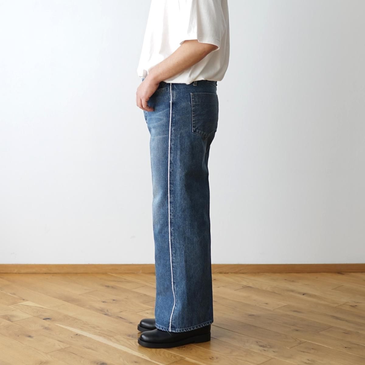 TANAKA タナカ】 THE SELVEDGE JEAN TROUSERS - VINTAGE BLUE TANAKA タナカ】 THE SELVEDGE JEAN TROUSERS - VINTAGE BLUE