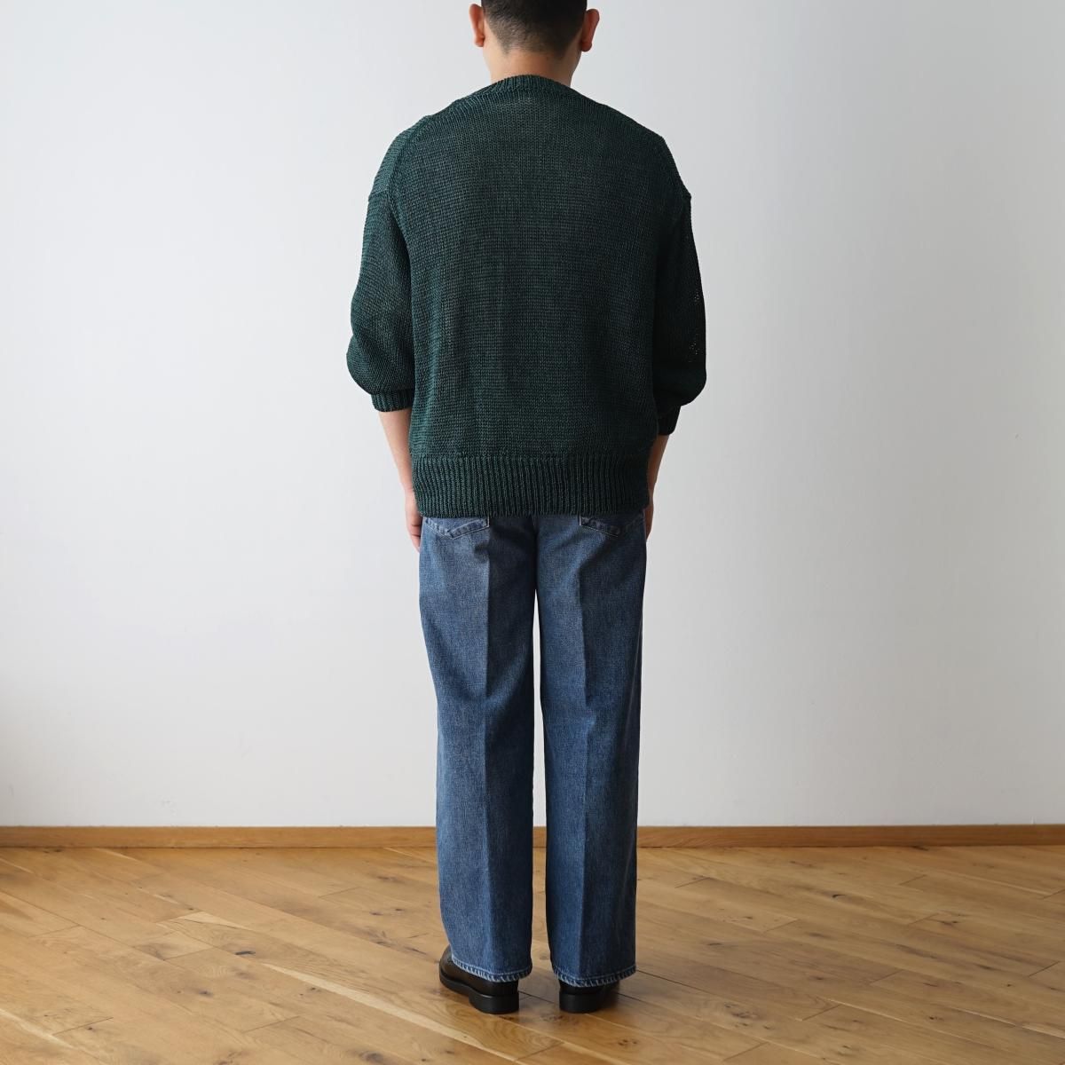 定番人気！ BRIGHT メイアス】 MEIAS LINEN GREEN - OVER PULL GAUGE LOW トップス