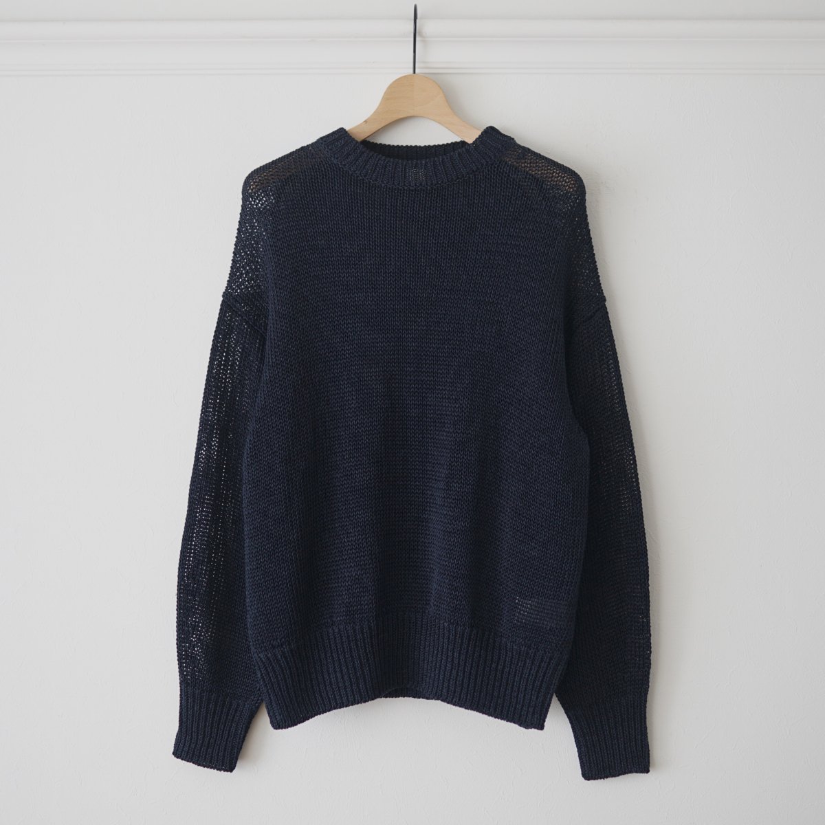 2024 S/SۡMEIAS ᥤ BRIGHT LINEN LOW GAUGE PULL OVER - NAVY