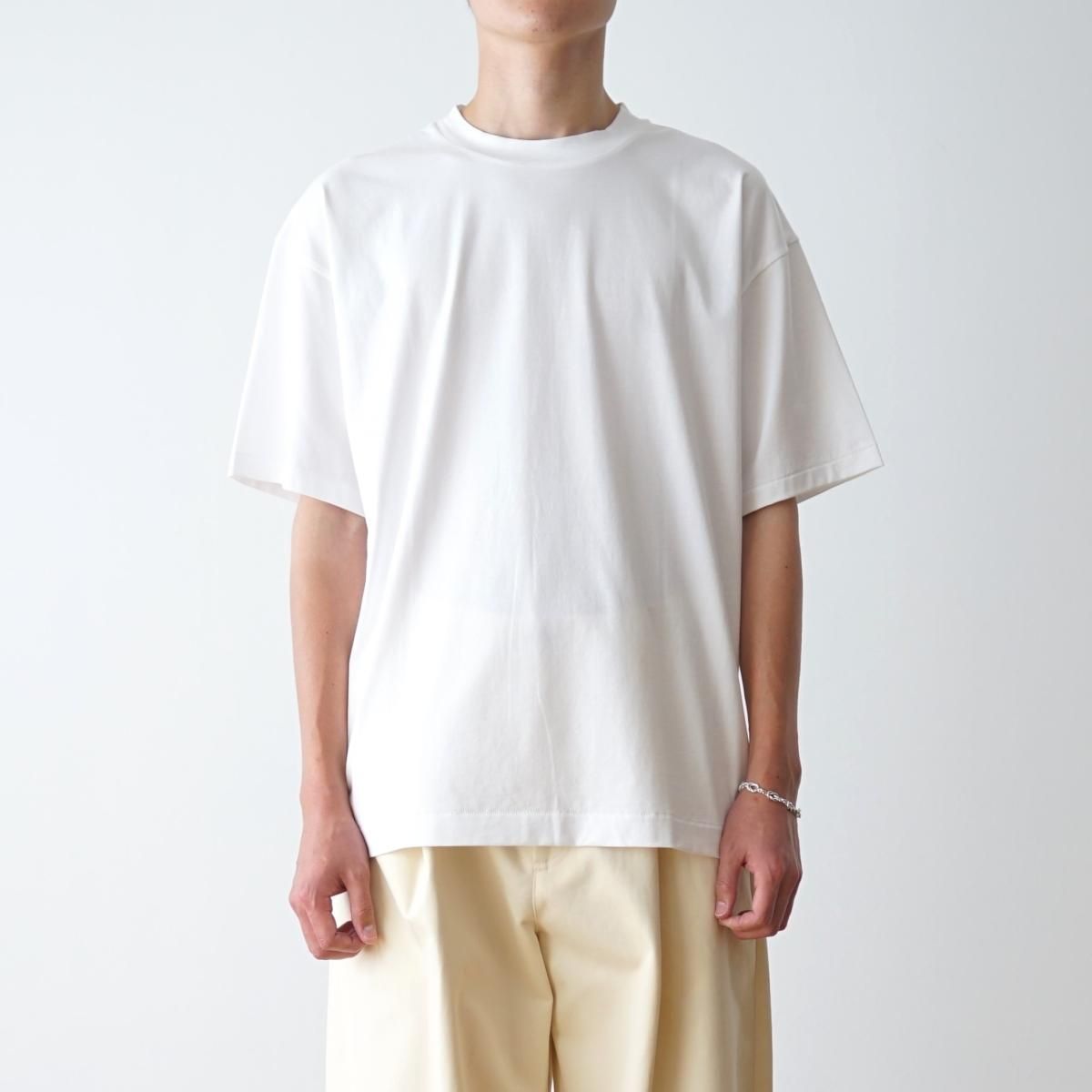 ATON エイトン】 SUVIN 60/2 OVERSIZED T-SHIRT - WHITE / PARK ATON エイトン】 SUVIN 60/2 OVERSIZED T-SHIRT - WHITE / PARK