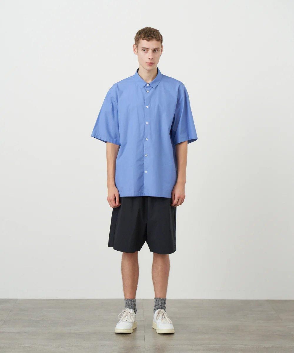 ATON エイトン】 SUVIN BROAD OVERSIZED S/S SHIRT - SAX / PARK
