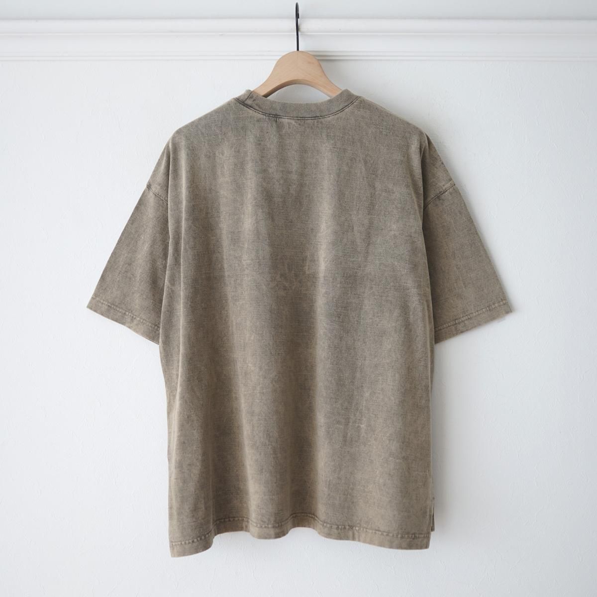 INSCRIRE / アンスクリア】 BLEACH MEDIUM FIT TEE - GREIGE