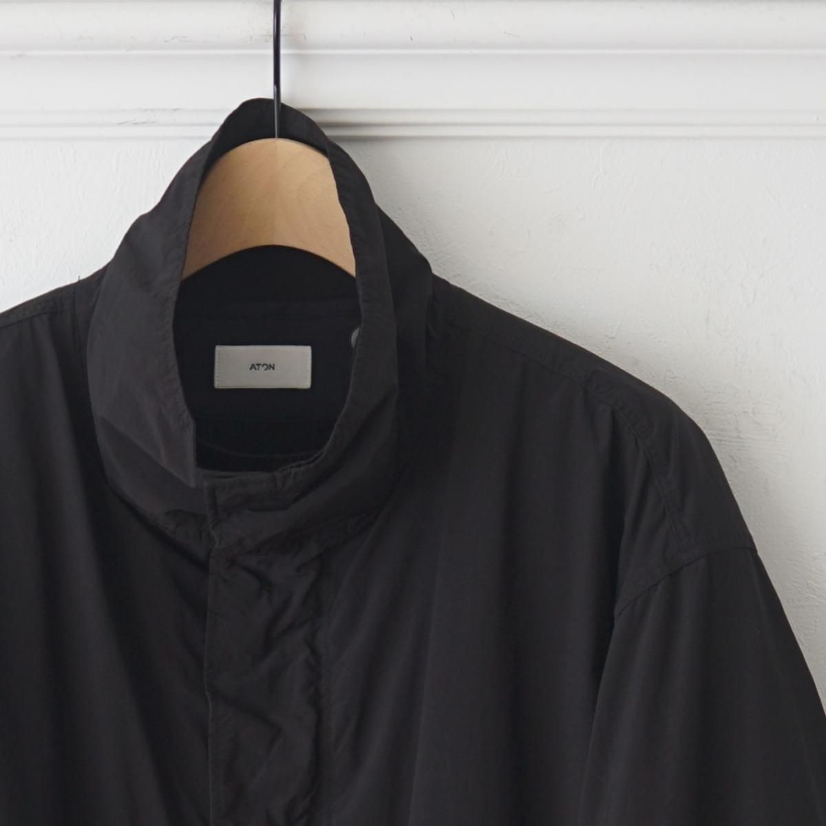 ATON / エイトン】 AIR WEATHER / SHORT MODS COAT - BLACK ATON / エイトン】 AIR WEATHER / SHORT MODS COAT - BLACK
