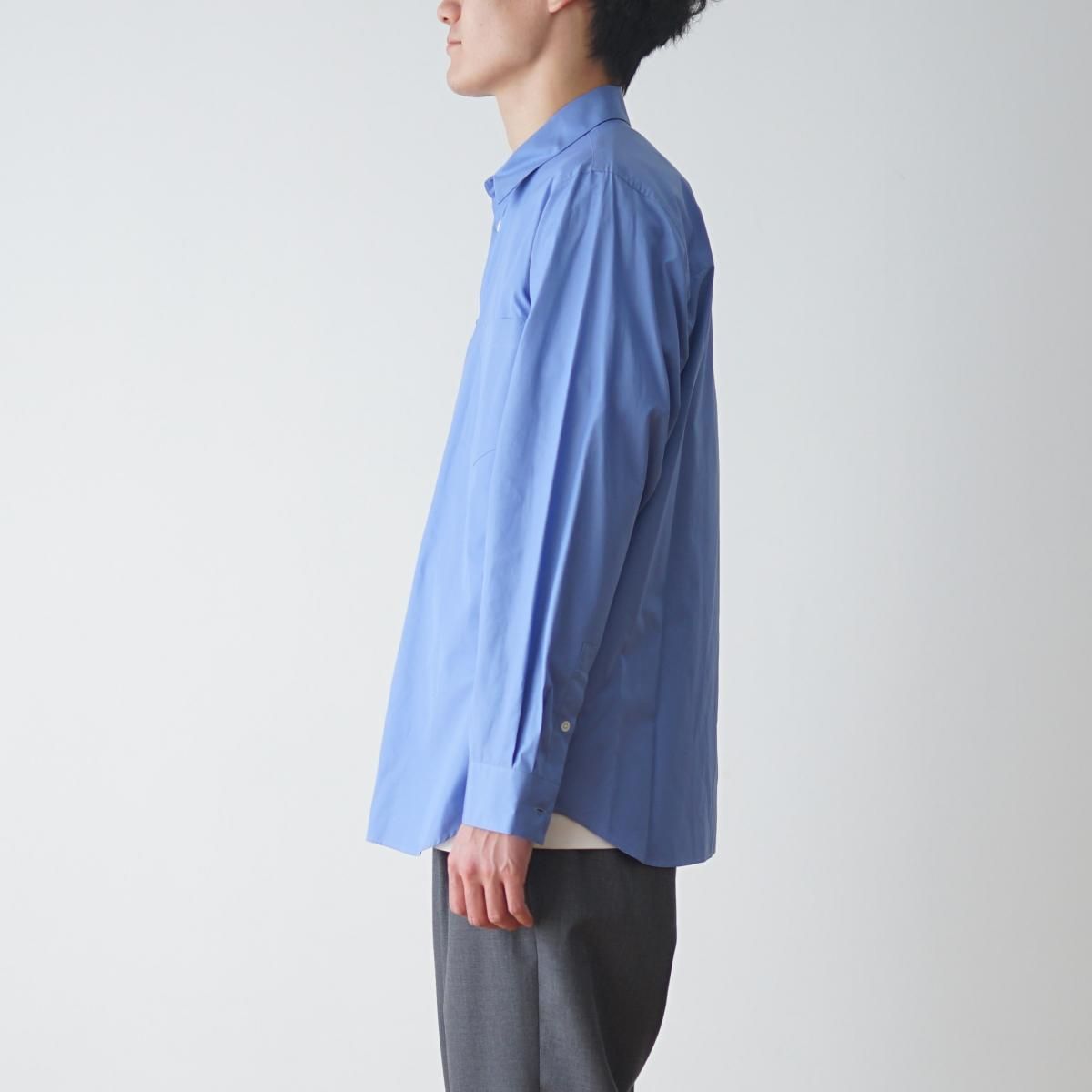 ATON / エイトン】 SUVIN BROAD STANDARD SHIRT - SAX / PARK