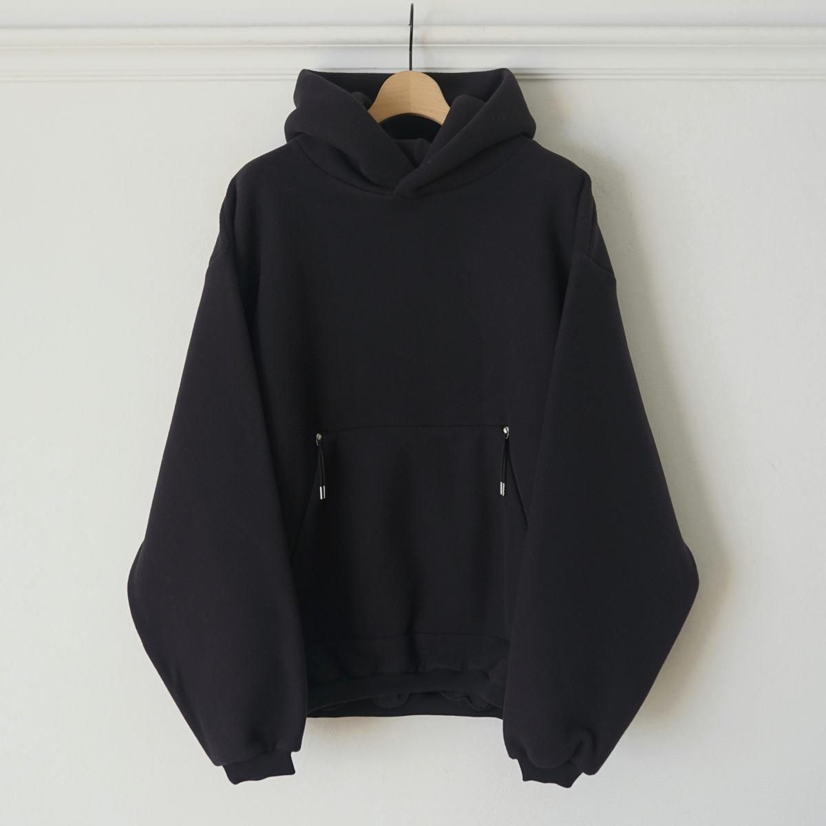 TANAKA タナカ　ナイロンジャケット　　黒 受注商品】drawstring fade leather