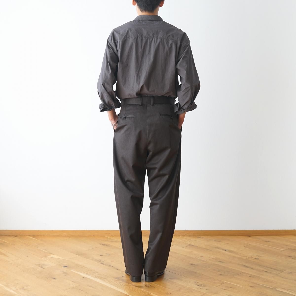 The CLASIK / ザ クラシック】 1 PLEATS TROUSER - BROWN The CLASIK / ザ クラシック】 1 PLEATS TROUSER - BROWN