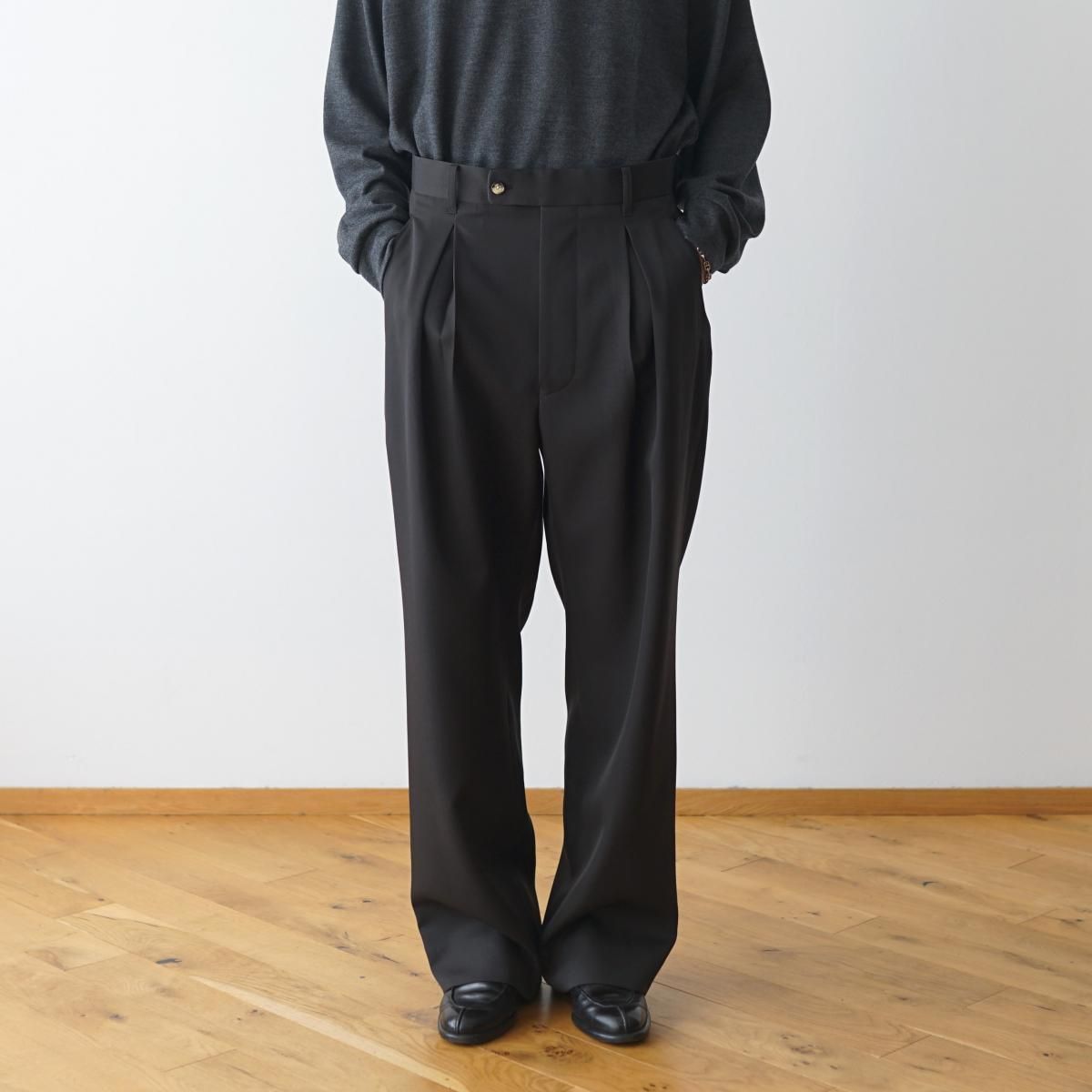 The CLASIK / ザ クラシック】 INVERTED PLEATS TROUSER - BLACK The CLASIK / ザ クラシック】 INVERTED PLEATS TROUSER - BLACK