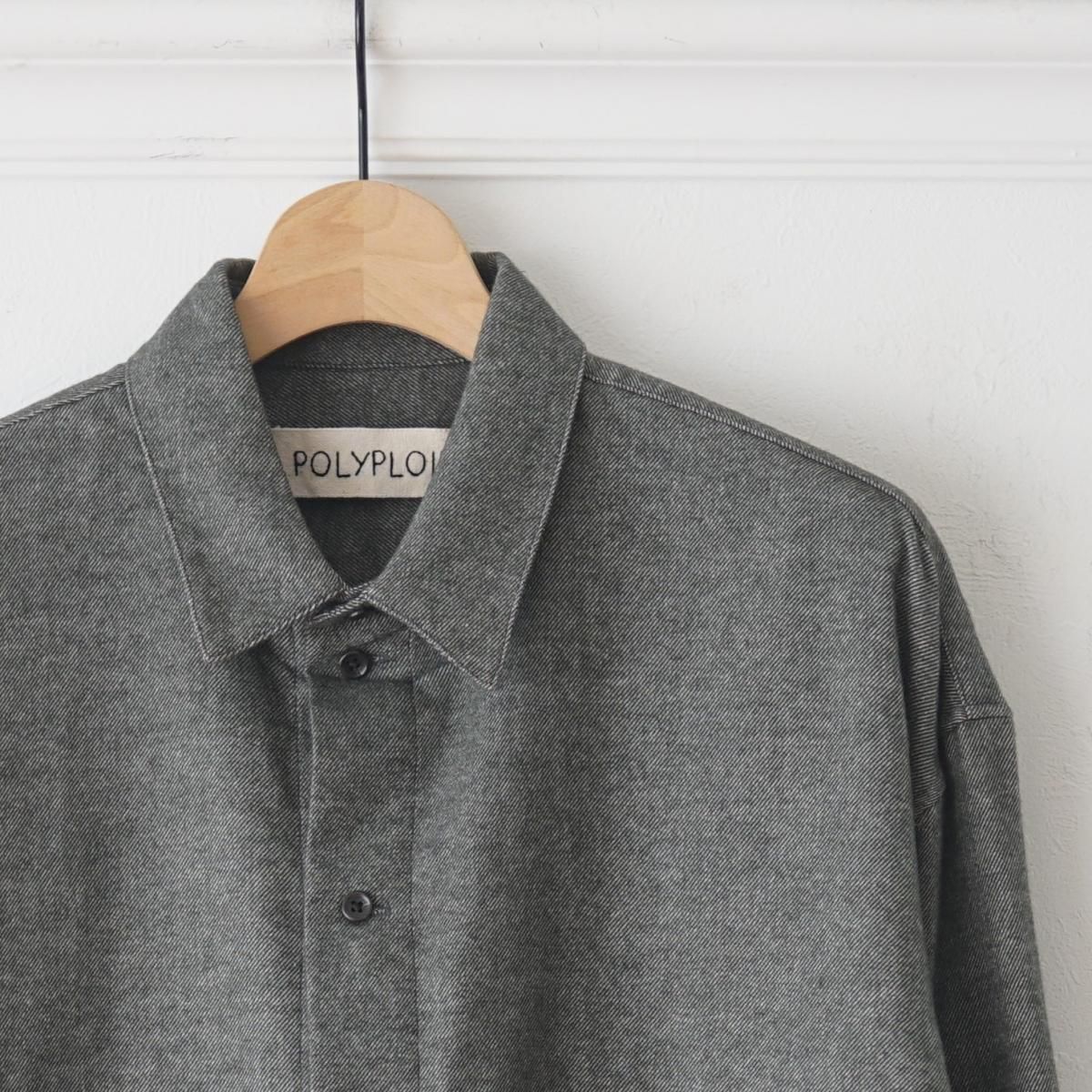 ジャケット・アウター POLYPLOID Bandcollar Wool Shirt Jacket POLYPLOID / ポリプロイド】 SHIRT JACKET 