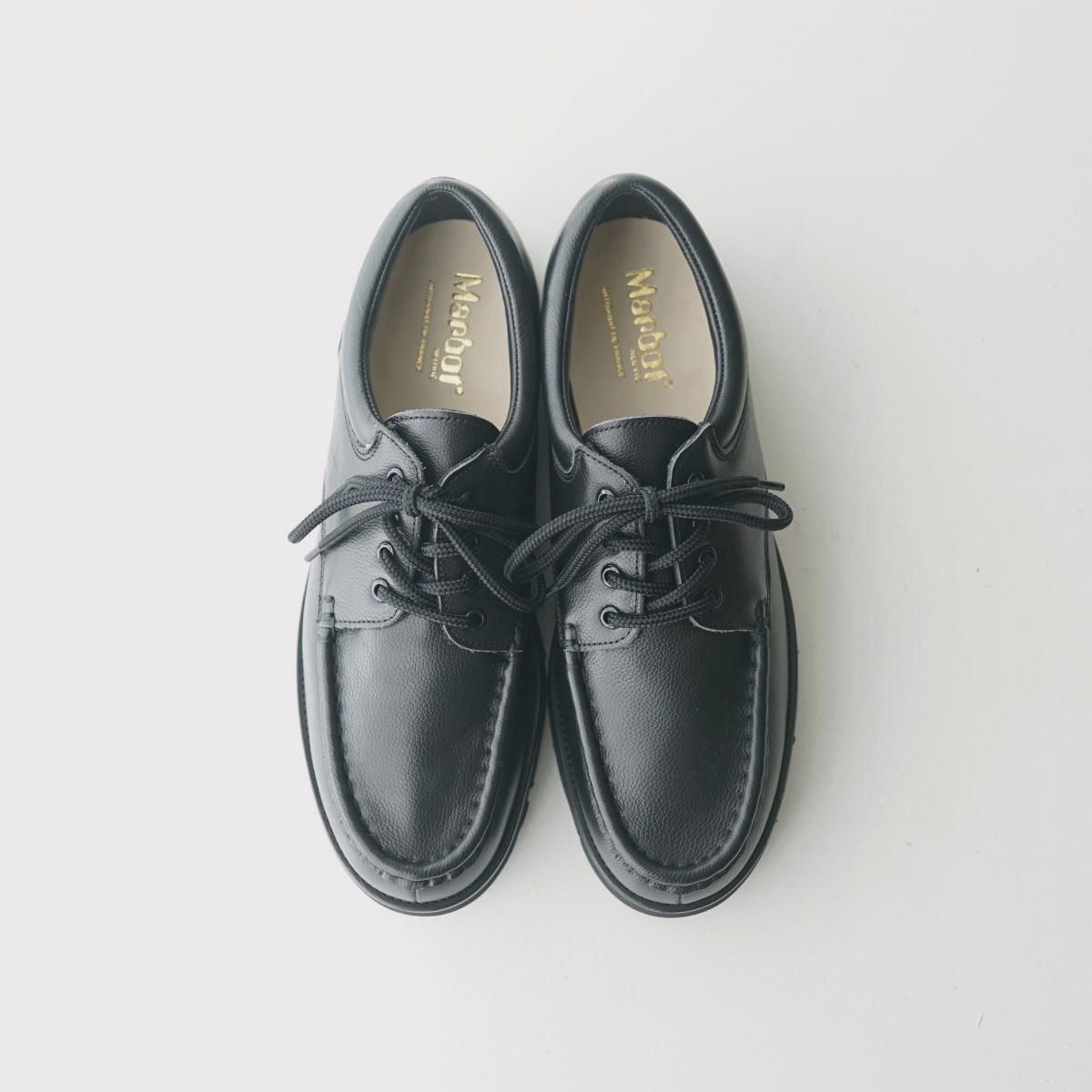 2024 AWۡMarbot / ޥܡ MOCCASIN SHOES - BLACKEMBOSSED