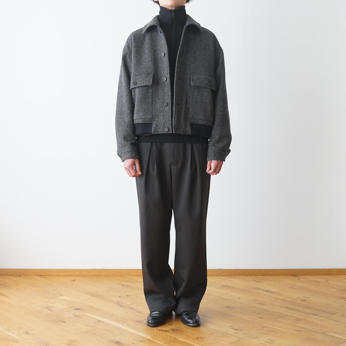 The CLASIK / ザ クラシック】 FLIGHT JACKET - HERRINGBONE / PARK