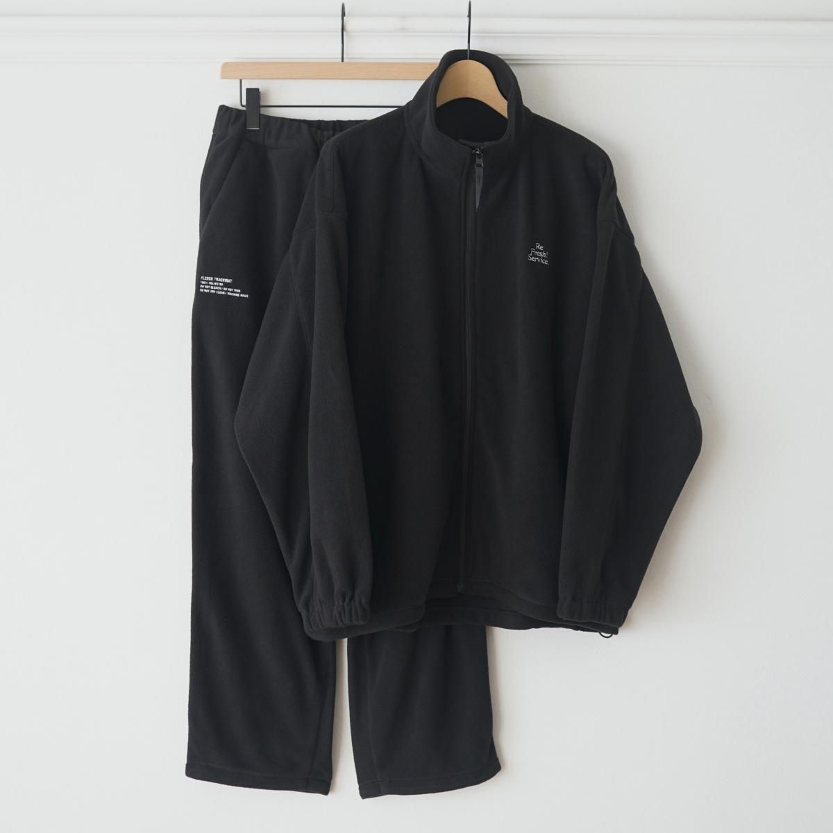 2024 AWۡFreshService / եå奵ӥ ReFresh!Service. FLEECE TRACK SUIT - BLACK