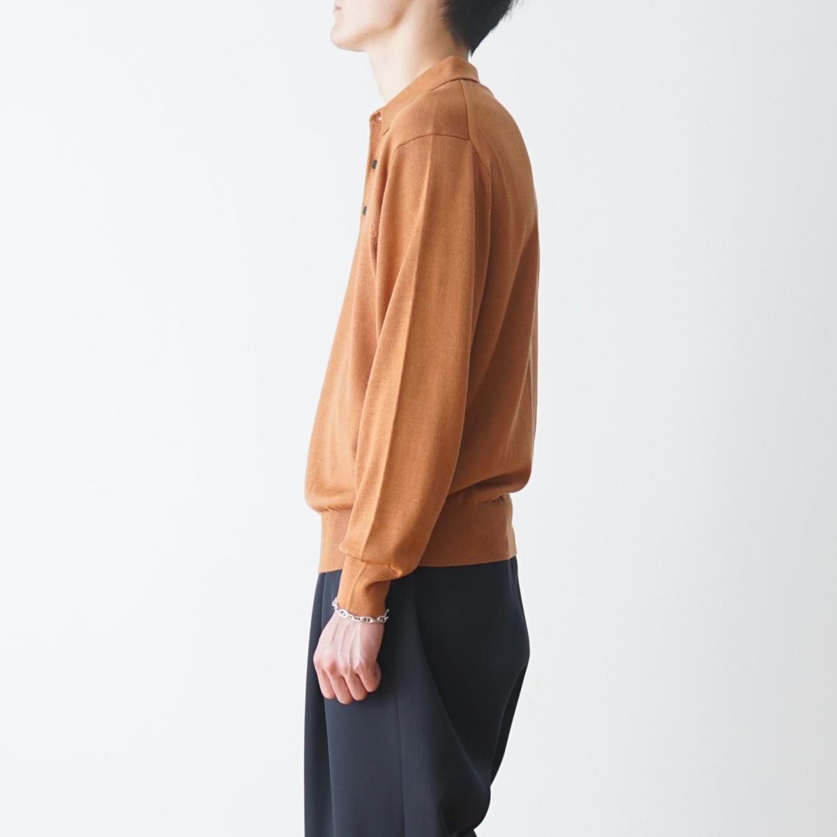 SALE!】MEIAS (メイアス) WOOL POLO PULL OVER＋TEFLON [BROWN