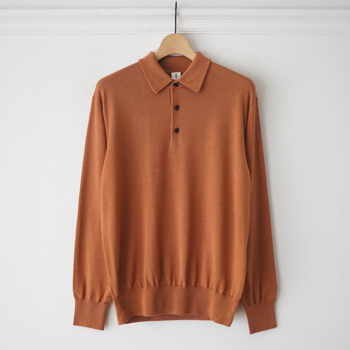 MEIAS メイアス 擬麻加工 ニット ポロシャツ シャツ 白 MEIAS メイアス 擬麻加工 ニット ポロシャツ シャツ 白