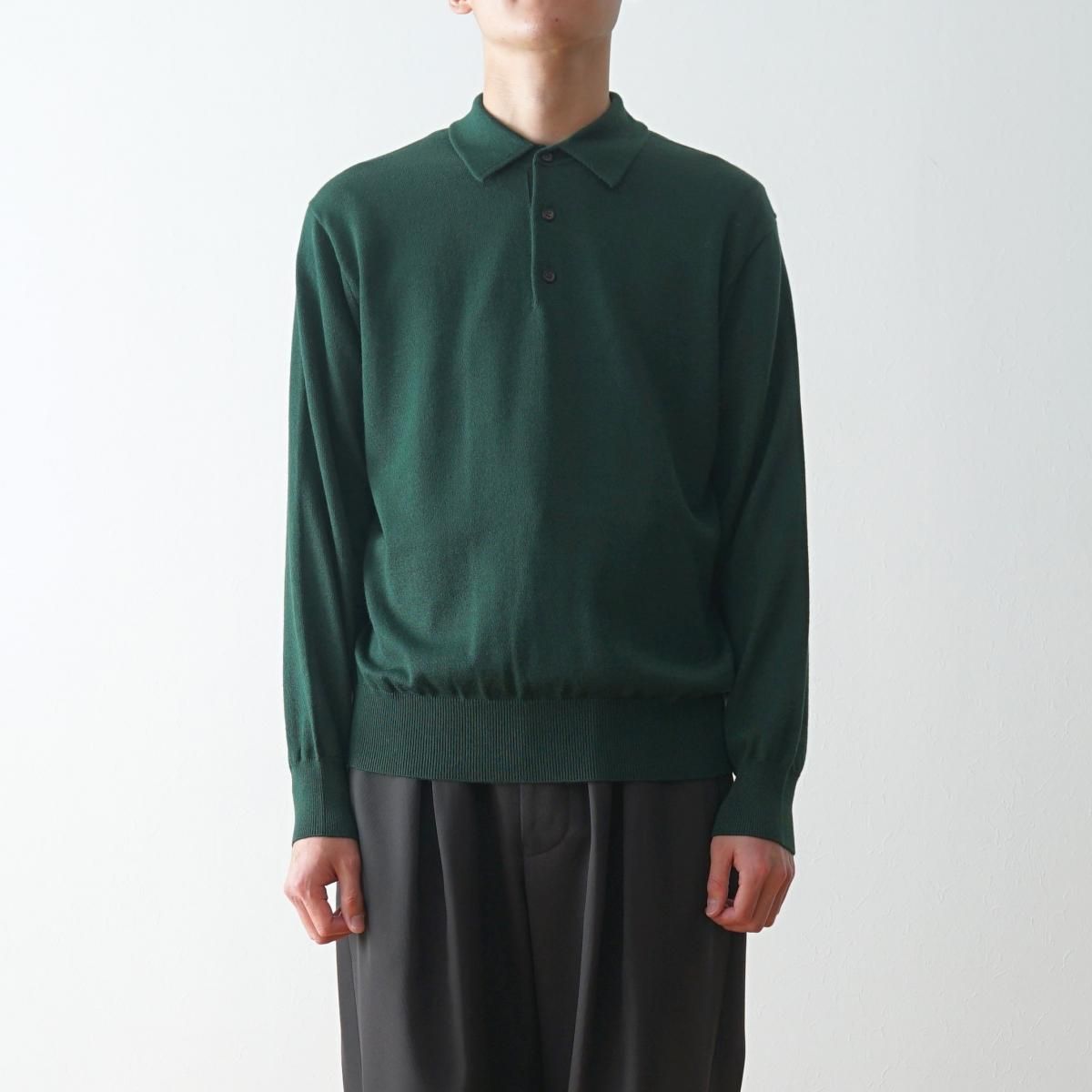 MEIAS / メイアス】 WOOL SILK POLO PO - D.GREEN / PARK ONLINE