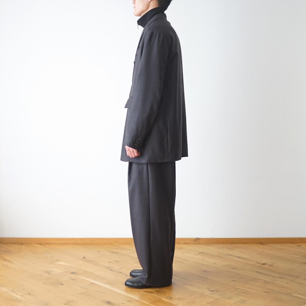 URU / ウル】 WOOL GLEN CHECK | DOUBLE BREASTED JACKET URU / ウル】 WOOL GLEN CHECK | DOUBLE BREASTED JACKET