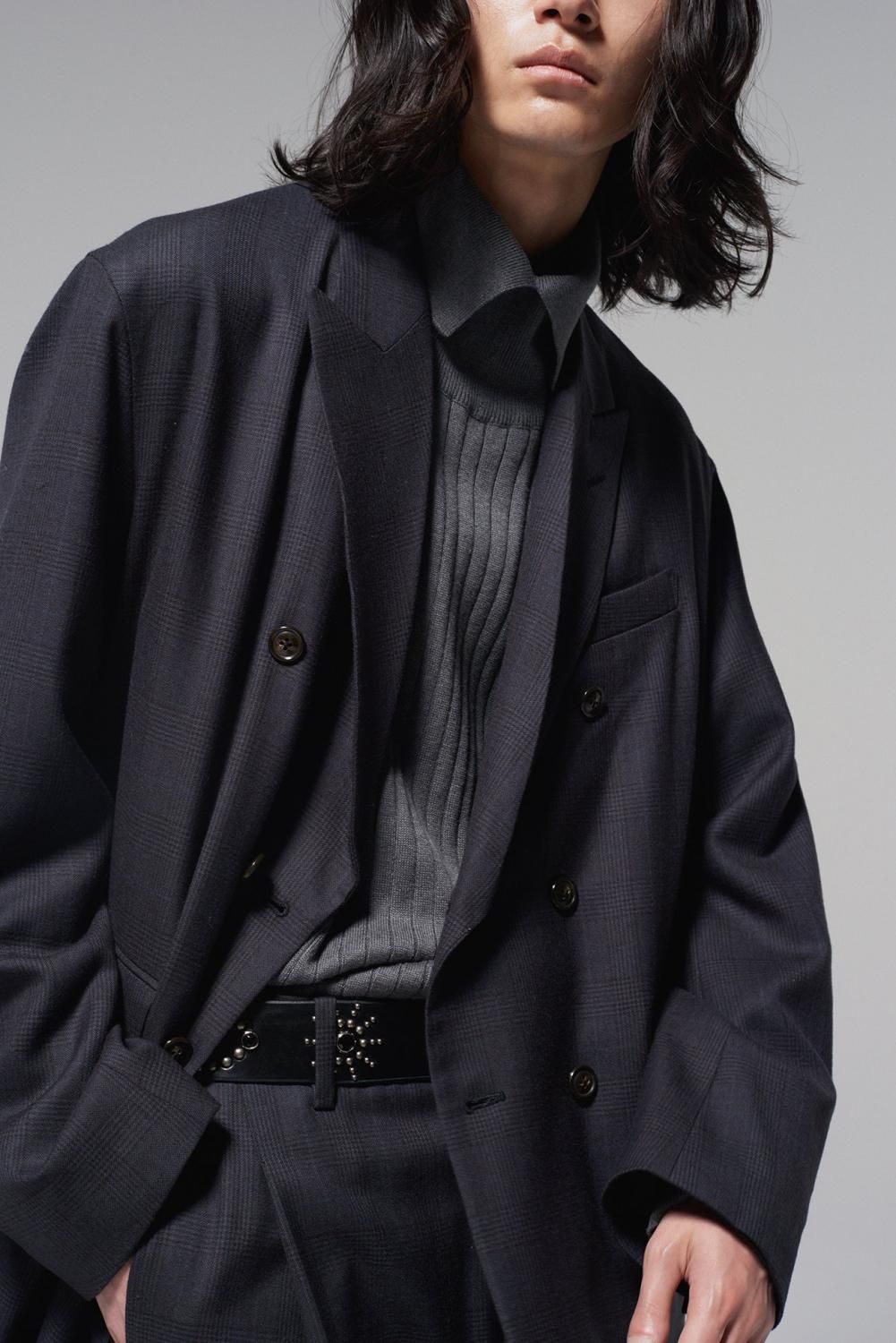 URU / ウル】 WOOL GLEN CHECK | DOUBLE BREASTED JACKET