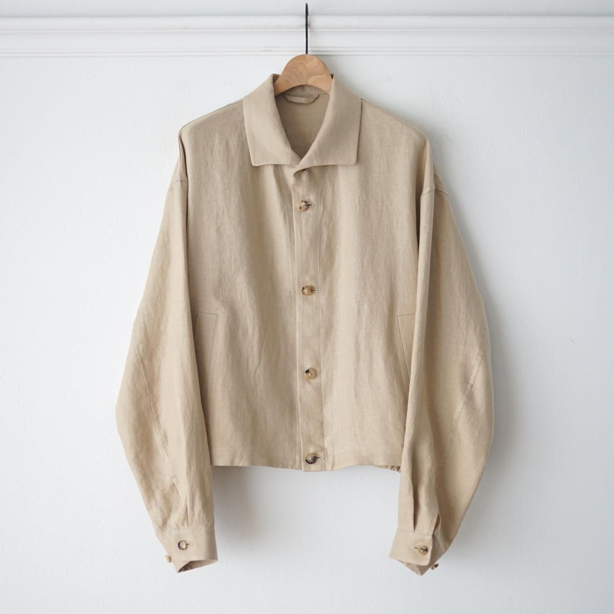 2025 SSۡThe CLASIK /  饷å SHARK COLLOR JACKET - LIGHT TAUPE