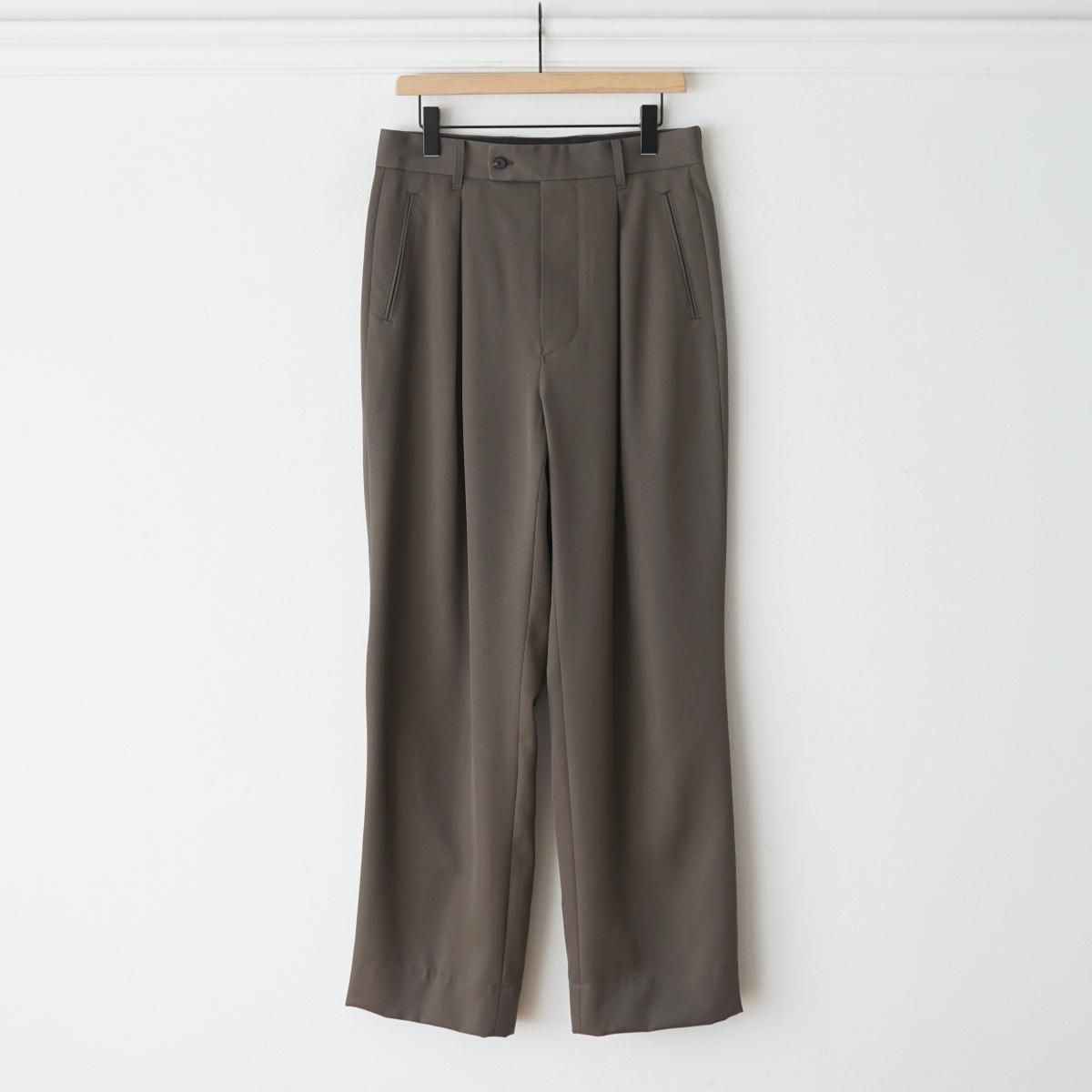 2025 SSۡThe CLASIK /  饷å INVERTED PLEATS TROUSER - KHAKI