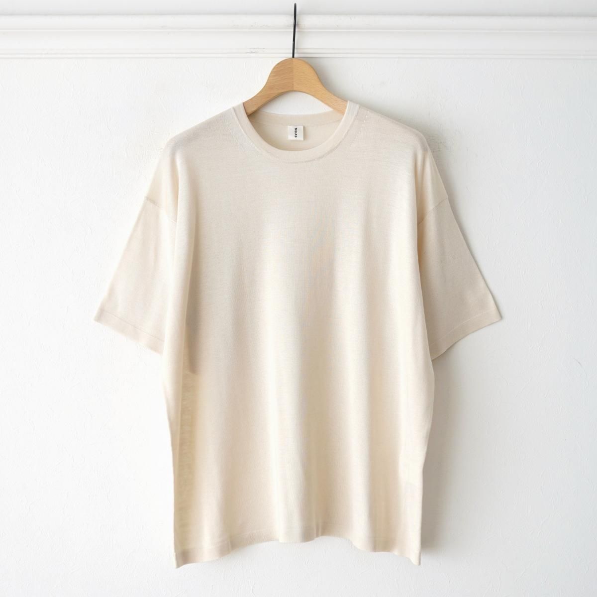 2025 SSۡMEIAS / ᥤ FINE GAUGE SILK HALF SLEEVE PO - IVORY