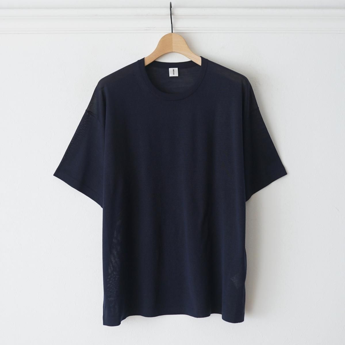<img class='new_mark_img1' src='https://img.shop-pro.jp/img/new/icons20.gif' style='border:none;display:inline;margin:0px;padding:0px;width:auto;' />20%OFFۡ2025 SSۡMEIAS / ᥤ FINE GAUGE SILK HALF SLEEVE PO - NAVY