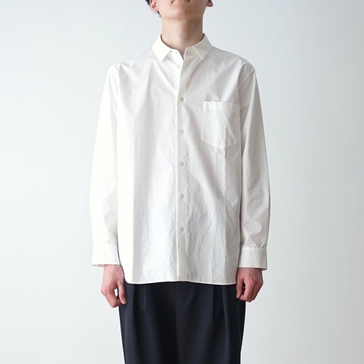 ATON / エイトン】 SUVIN BROAD STANDARD SHIRT - WHITE / PARK