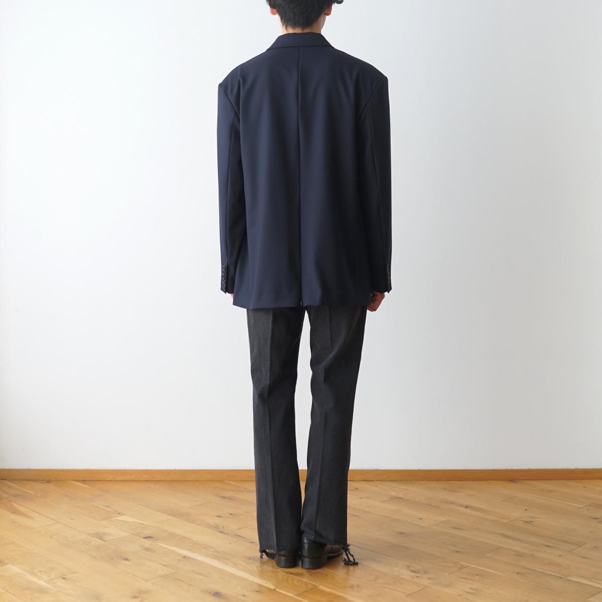 ジャケット・アウター INSCRIRE WOOL BACK OPEN JACKET - NAVY 2 INSCRIRE / アンスクリア】 WOOL BACK OPEN JACKET - NAVY