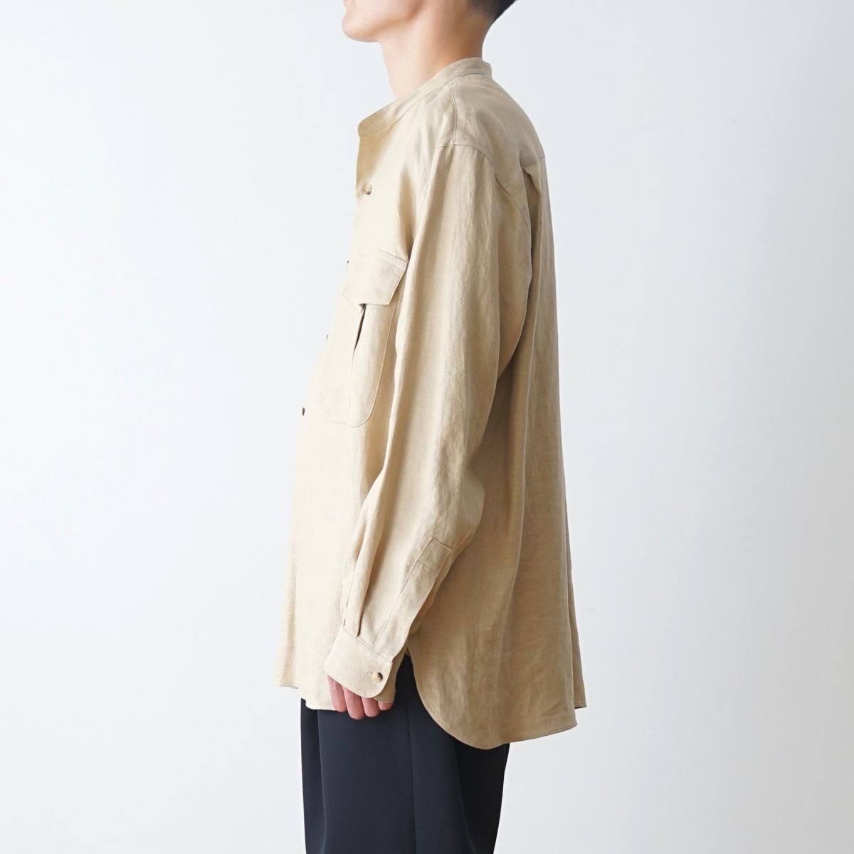 The CLASIK【ザクラシック】ニットシャツ The CLASIK / ザ クラシック】 RAF SHIRTS - LIGHT TAUPE / PARK