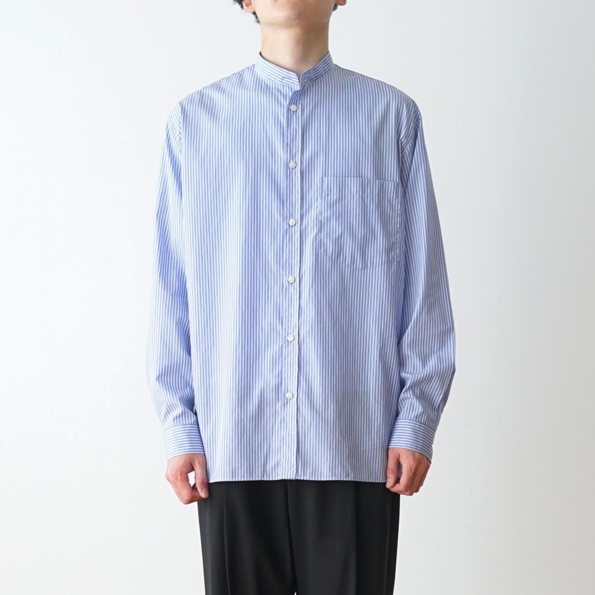 The CLASIK / ザ クラシック】 COLLORLESS SHIRTS - WHITE×BLUE The CLASIK / ザ クラシック】 COLLORLESS SHIRTS - WHITE×BLUE
