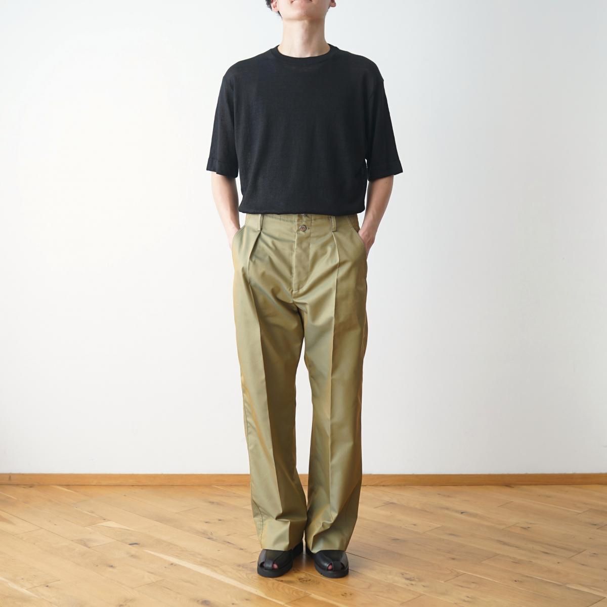The CLASIK / ザ クラシック】 KNIT T-SHIRTS - BLACK / PARK