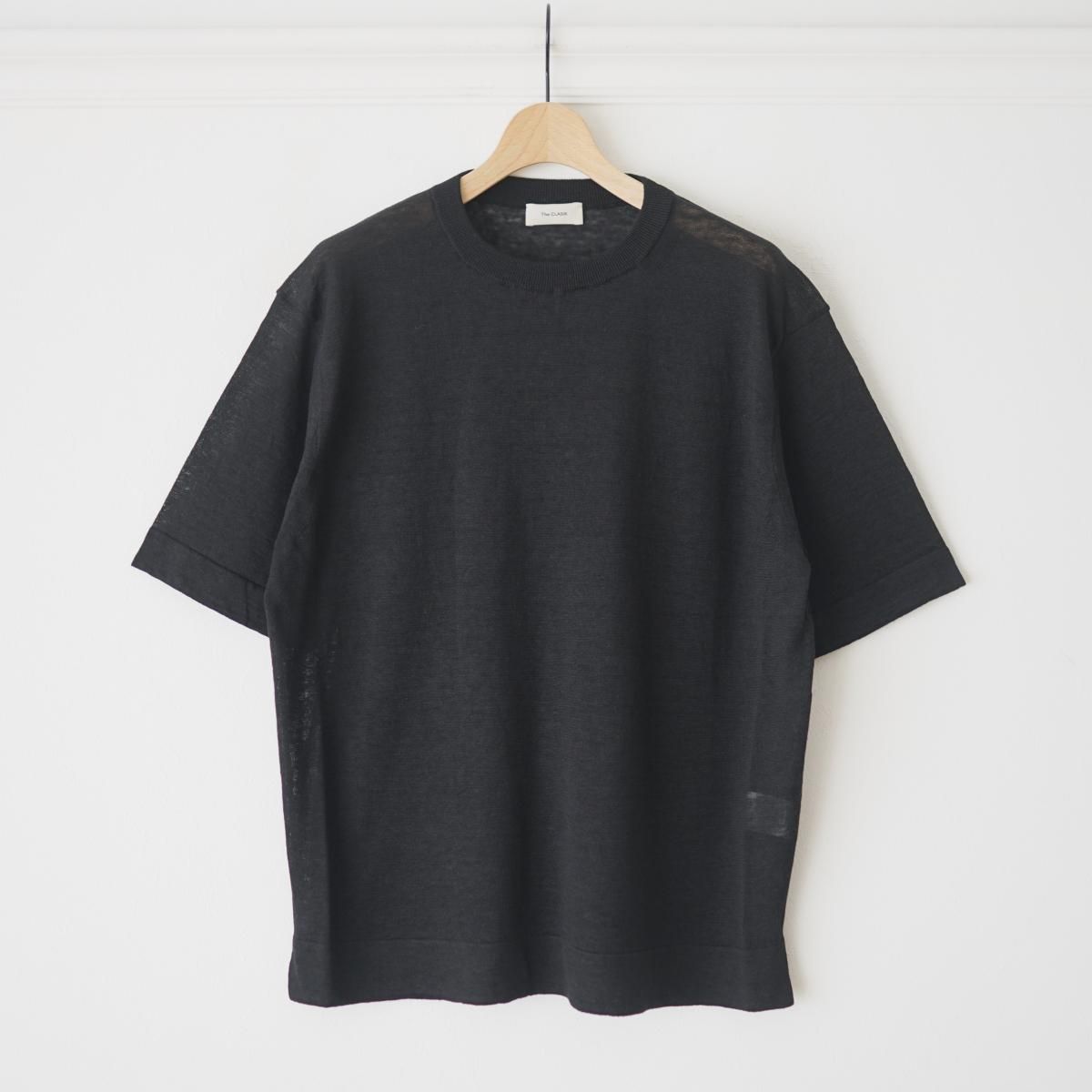 4/2ȯۡ2025 SSۡThe CLASIK /  饷å KNIT T-SHIRTS - BLACK