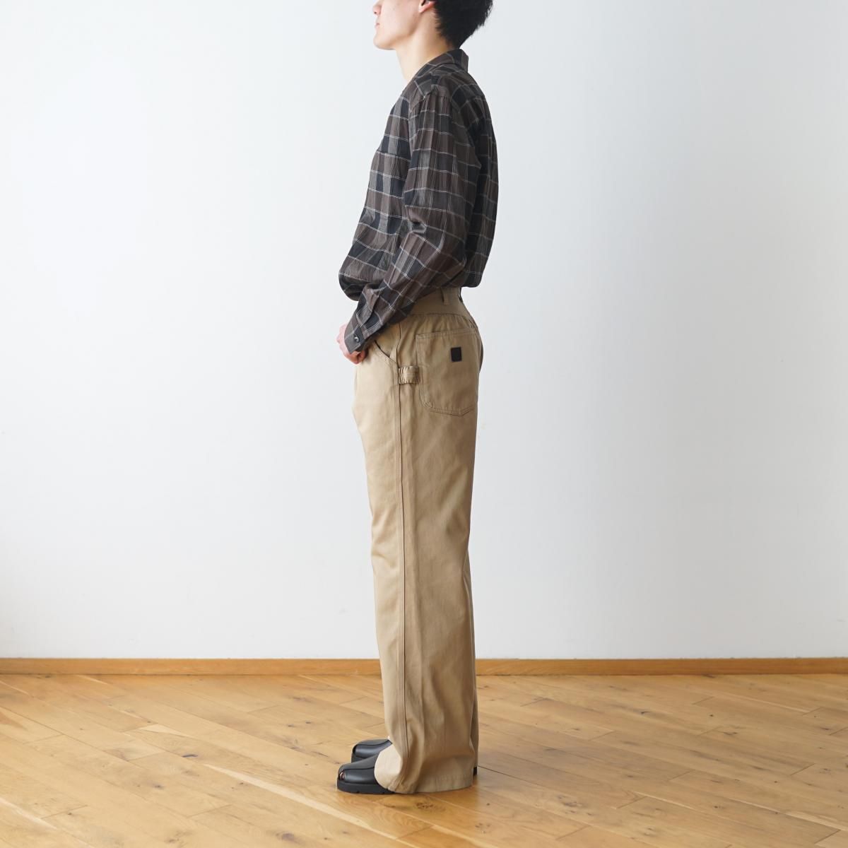 refomed / リフォメッド】 NEXT MAN SATIN PANTS - BEIGE / PARK