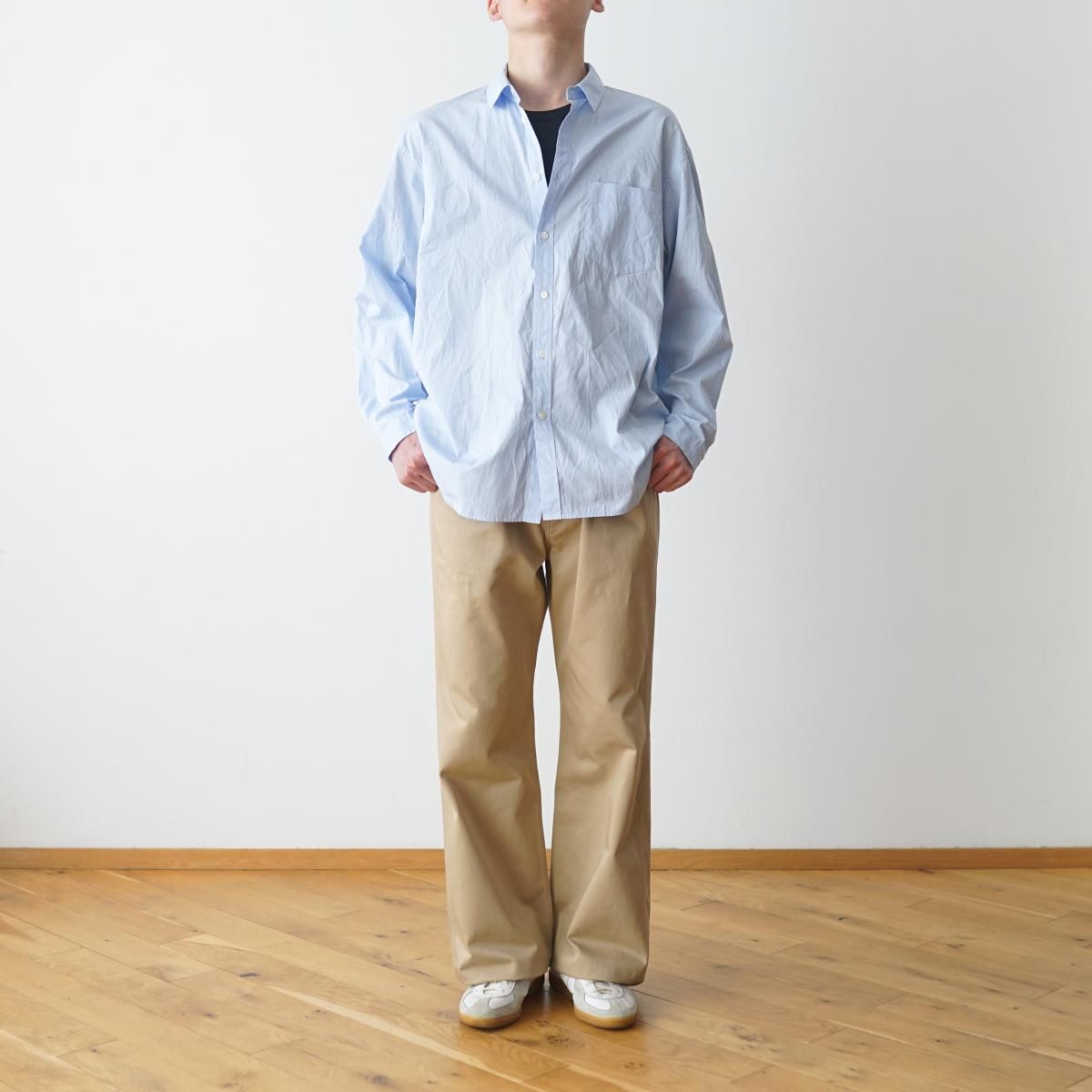 ATON / エイトン】 GIZA BROAD WASHED SHIRT - SAX / PARK ONLINE STORE