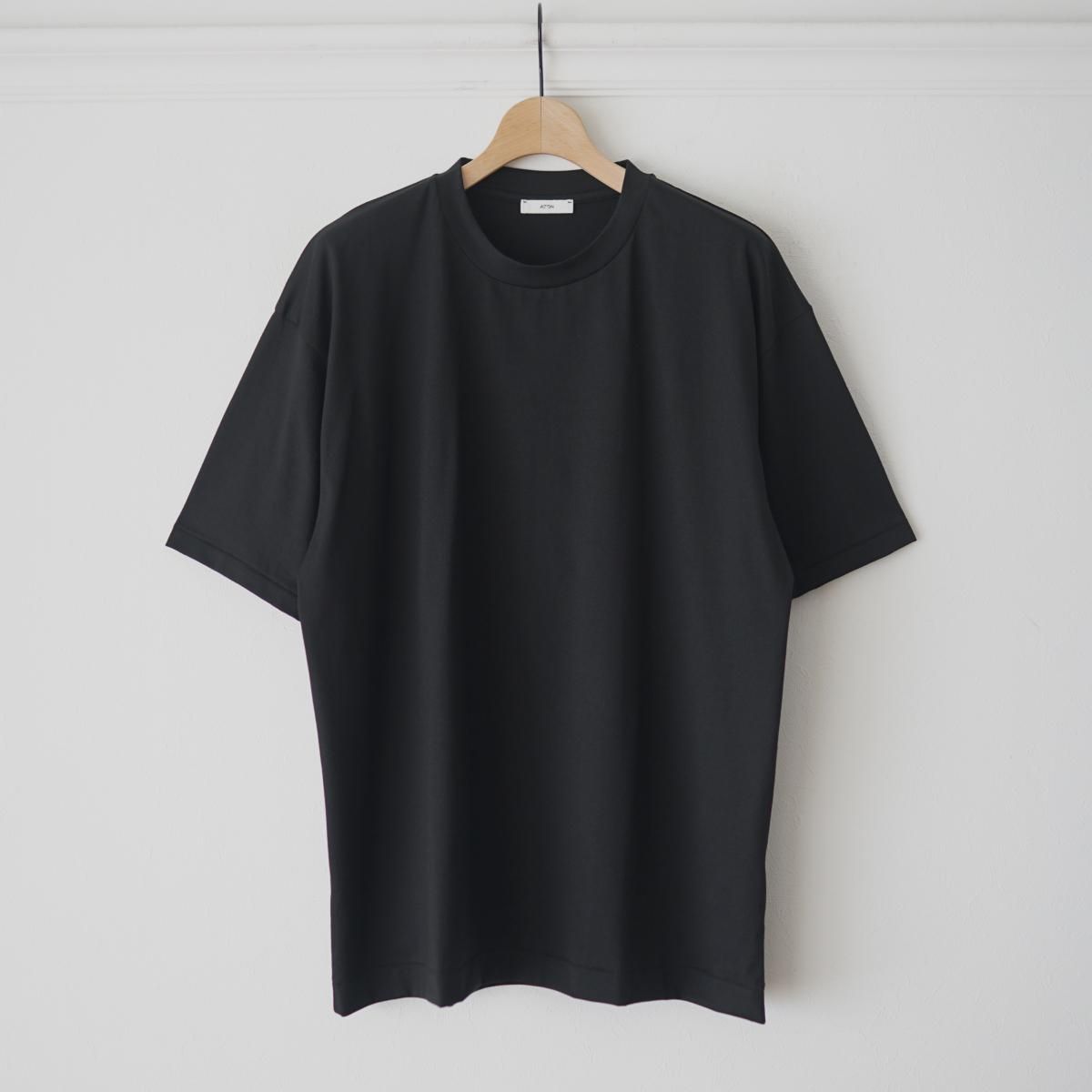5/3ȯۡ2025 S/SۡATON / ȥ SUVIN 60/2 OVERSIZED S/S T-SHIRT - BLACK